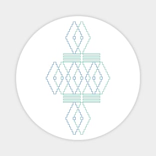 Ethno pattern made of geometric elements Magnet